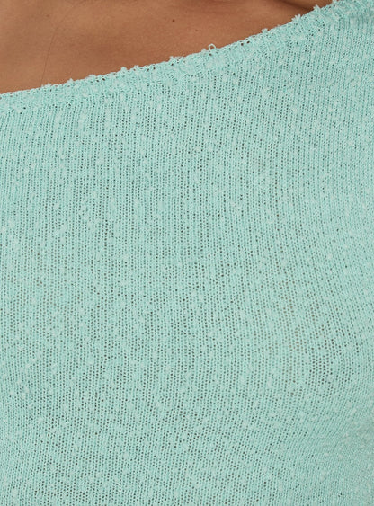 Princess Polly Coreina One Shoulder Mini Dress Aqua